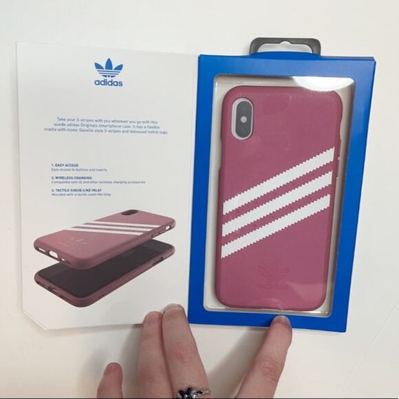 NWT adidas pink stripe iPhone X/XS phone case - Picture 6 of 9